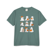 Comfort Colors T-shirt, Halloween Ghost Book Club T-Shirt, Cute Reading Ghosts Halloween T-shirt