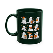 Funny Ghosts Reading Books, 11 oz Ceramic Mug, Halloween Mug Gifts For Reading Lovers
