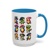 Parrot Pirate Accent Coffee Mug — Cute Halloween Tropical Parrot(11/15oz)