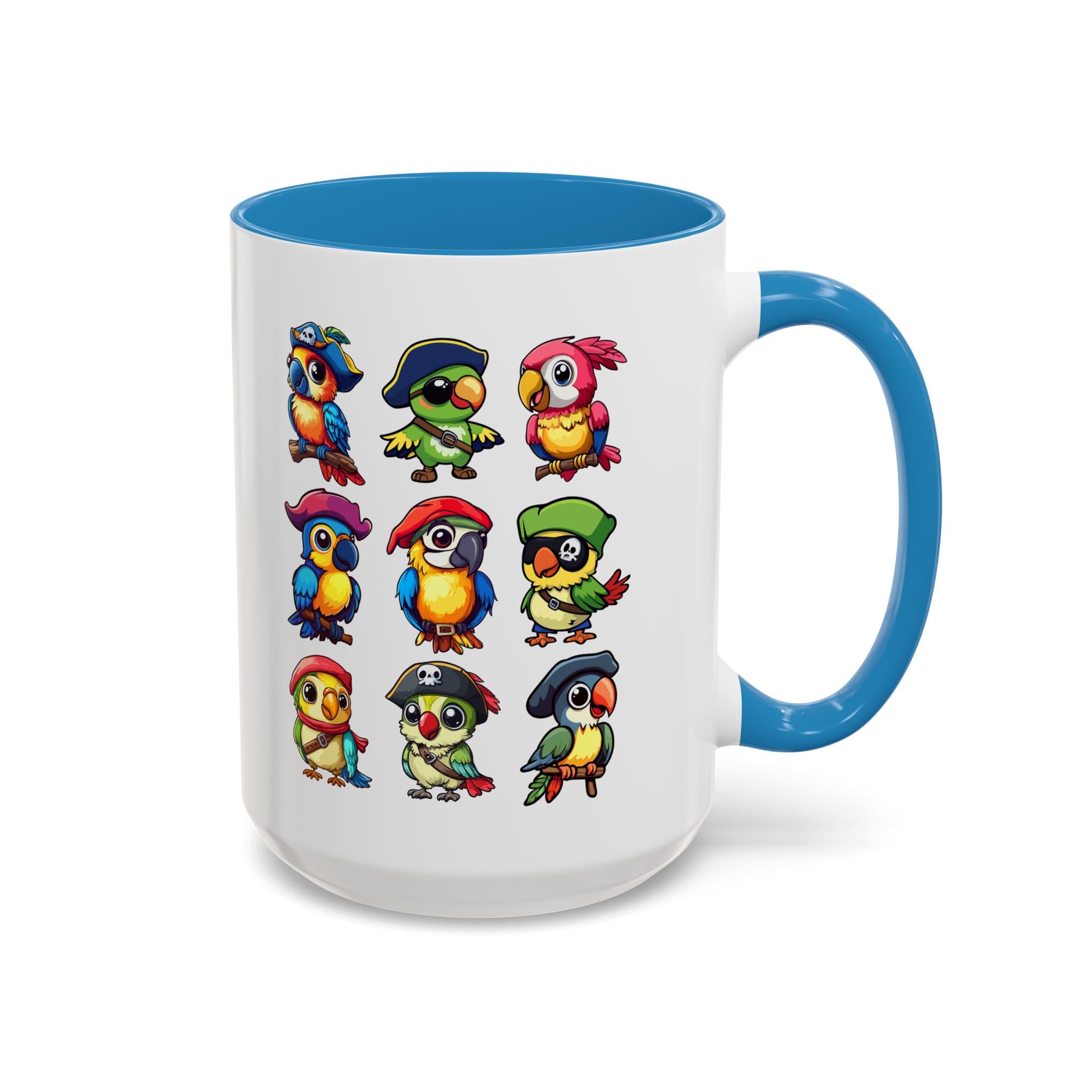 Parrot Pirate Accent Coffee Mug — Cute Halloween Tropical Parrot(11/15oz)