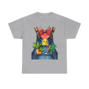 Garden Chick in Overalls T‑Shirt — Spring Gardening - Halloween Pretend I'm A Farmer