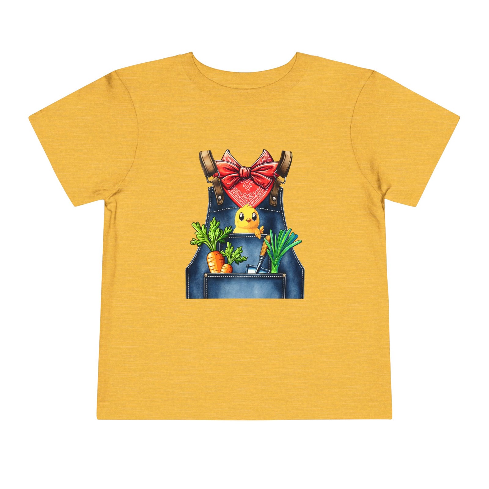 Toddler Tee — Chick in Overalls with Carrots Cute Spring Easter Shirt