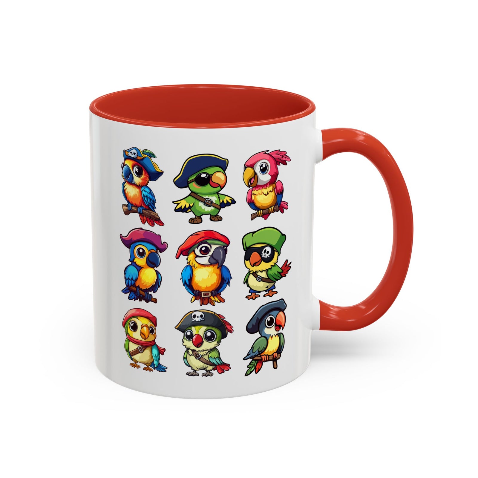 Parrot Pirate Accent Coffee Mug — Cute Halloween Tropical Parrot(11/15oz)