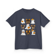 Kids Halloween Ghosts T‑Shirt — Cute Ghosts & Orange Bows Kids Tee