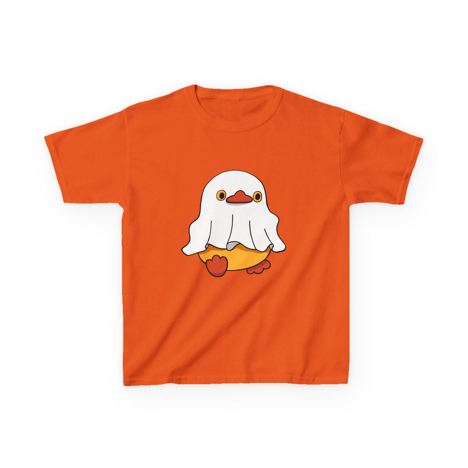 Kids Cotton Shirt, Halloween Ghost Duck, Halloween Costume Tee for Boys & Girls