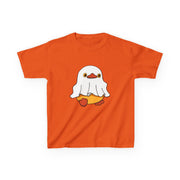 Kids Cotton Shirt, Halloween Ghost Duck, Halloween Costume Tee for Boys & Girls