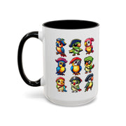 Parrot Pirate Accent Coffee Mug — Cute Halloween Tropical Parrot(11/15oz)