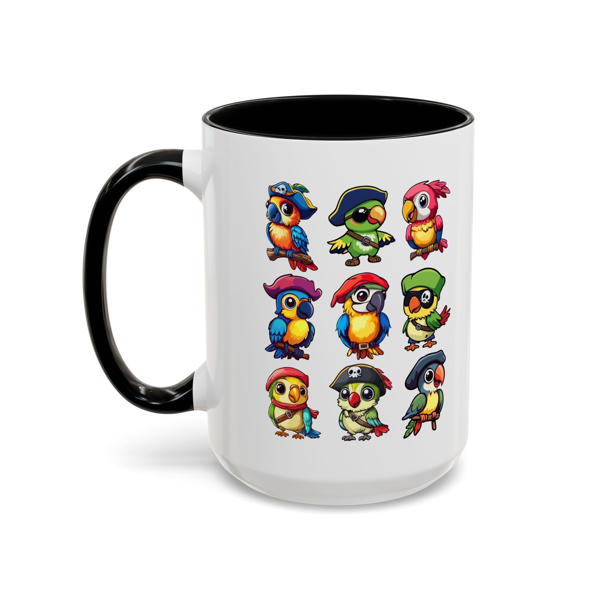 Parrot Pirate Accent Coffee Mug — Cute Halloween Tropical Parrot(11/15oz)