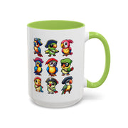 Parrot Pirate Accent Coffee Mug — Cute Halloween Tropical Parrot(11/15oz)