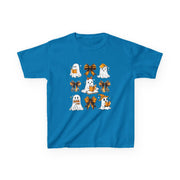 Kids Halloween Ghosts T‑Shirt — Cute Ghosts & Orange Bows Kids Tee