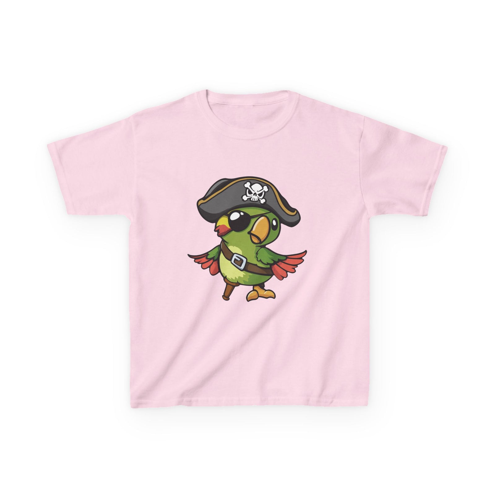 Kids Pirate Parrot T-Shirt — Cute Cartoon Bird Costume Tee for Boys & Girls