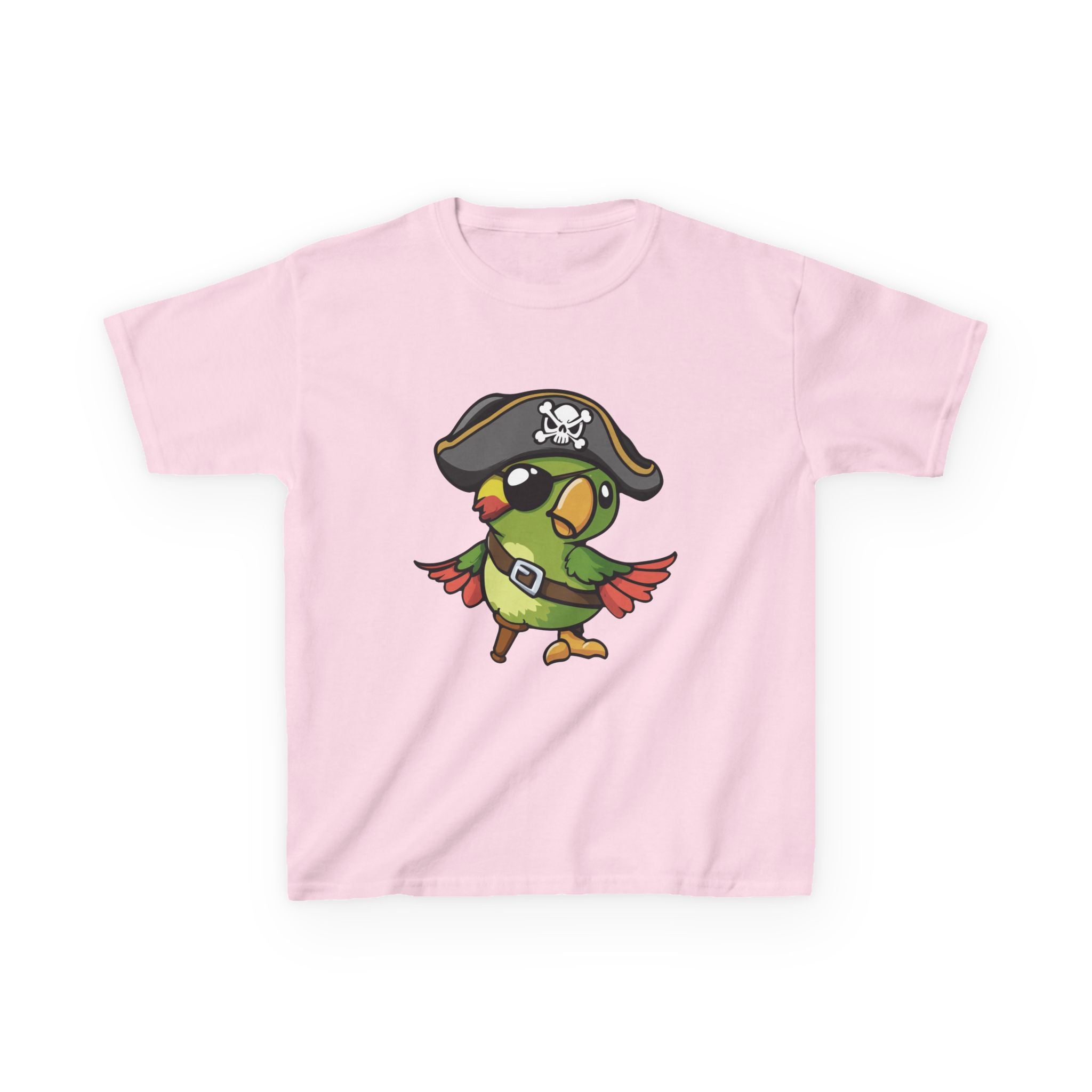 Kids Pirate Parrot T-Shirt — Cute Cartoon Bird Costume Tee for Boys & Girls