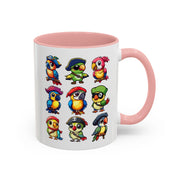 Parrot Pirate Accent Coffee Mug — Cute Halloween Tropical Parrot(11/15oz)