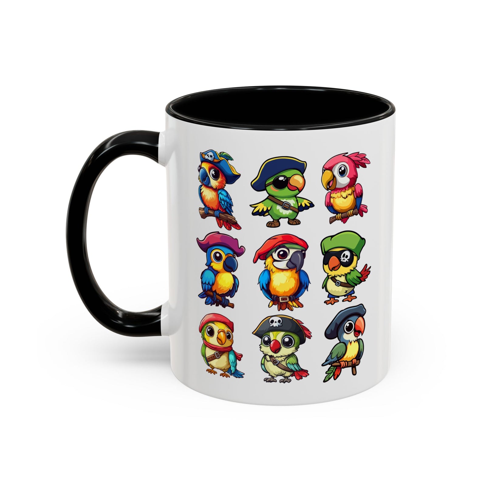 Parrot Pirate Accent Coffee Mug — Cute Halloween Tropical Parrot(11/15oz)