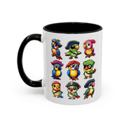 Parrot Pirate Accent Coffee Mug — Cute Halloween Tropical Parrot(11/15oz)