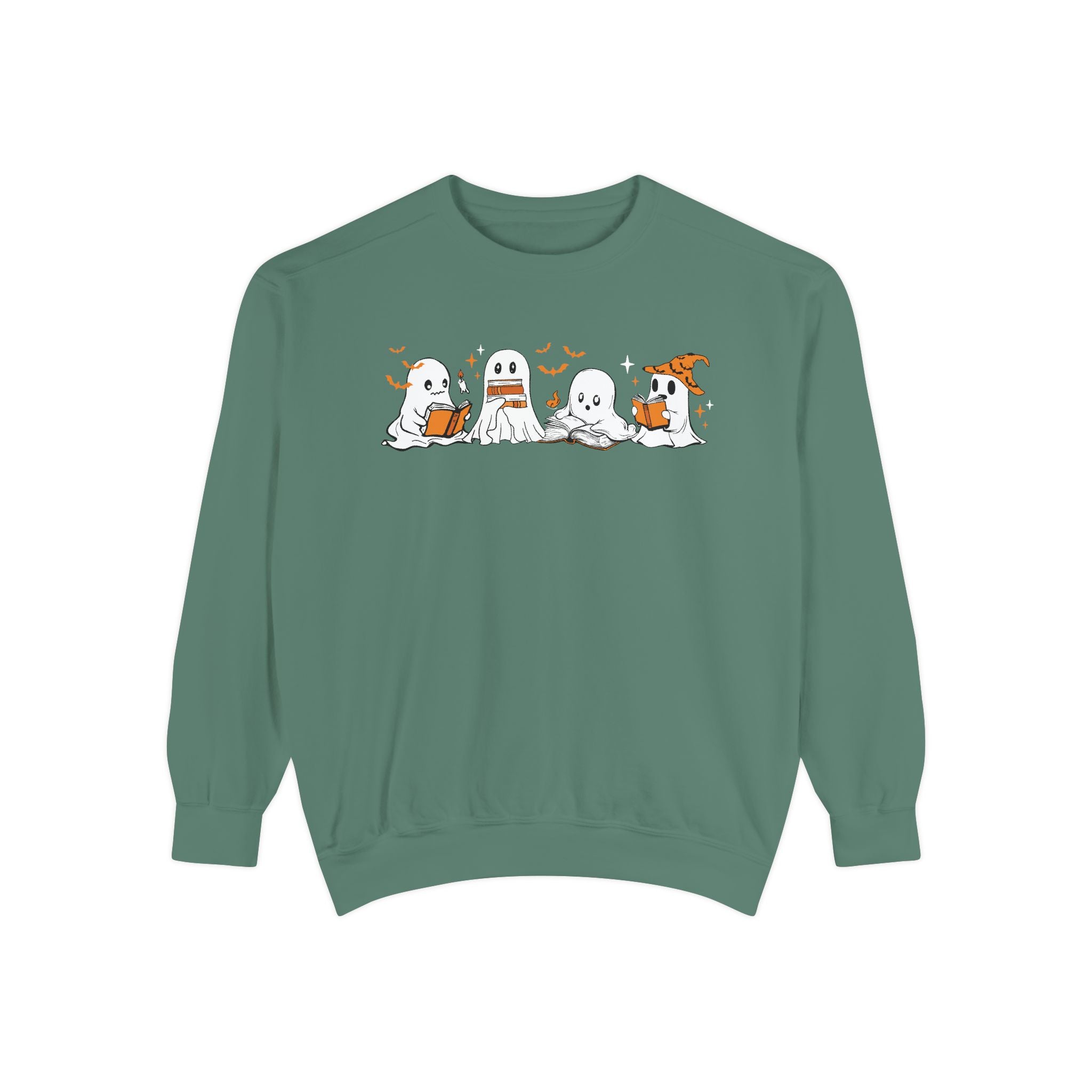 Halloween Ghost Squad Comfort Colors Sweatshirt — Halloween Reading Ghosts