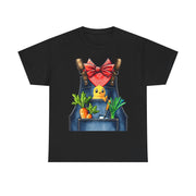 Garden Chick in Overalls T‑Shirt — Spring Gardening - Halloween Pretend I'm A Farmer