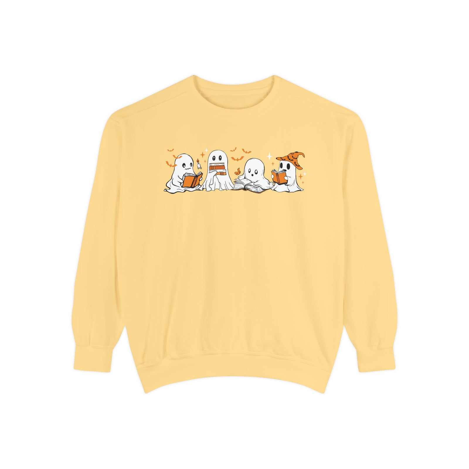 Halloween Ghost Squad Comfort Colors Sweatshirt — Halloween Reading Ghosts