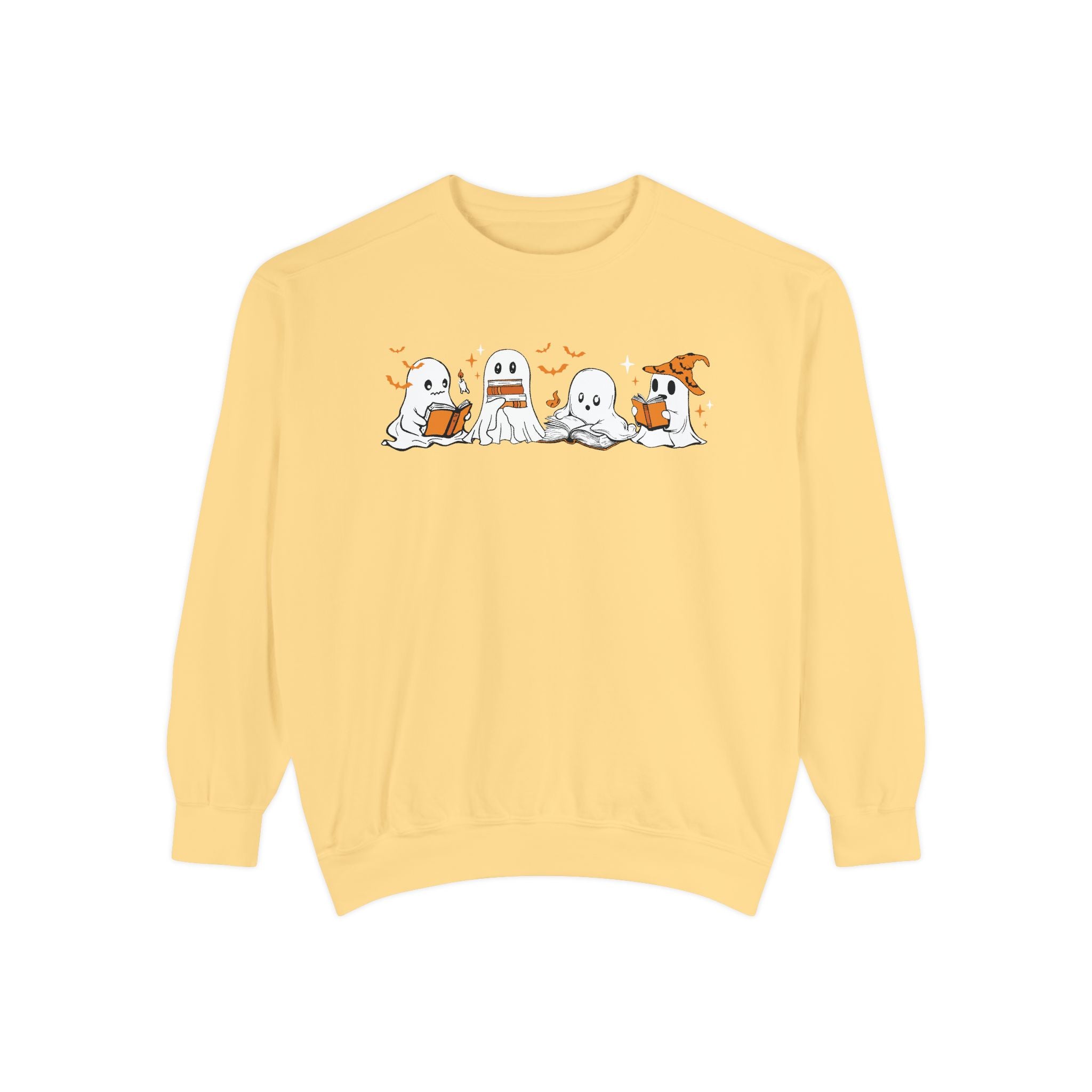 Halloween Ghost Squad Comfort Colors Sweatshirt — Halloween Reading Ghosts