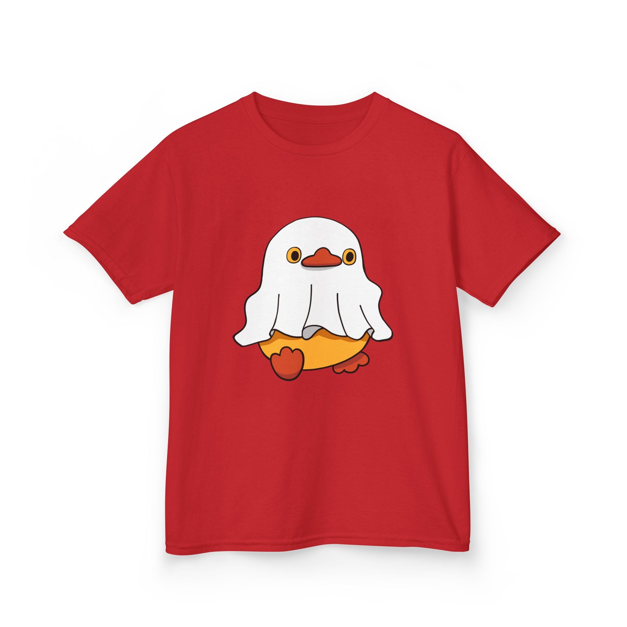 Kids Cotton Shirt, Halloween Ghost Duck, Halloween Costume Tee for Boys & Girls