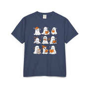 Comfort Colors T-shirt, Halloween Ghost Book Club T-Shirt, Cute Reading Ghosts Halloween T-shirt
