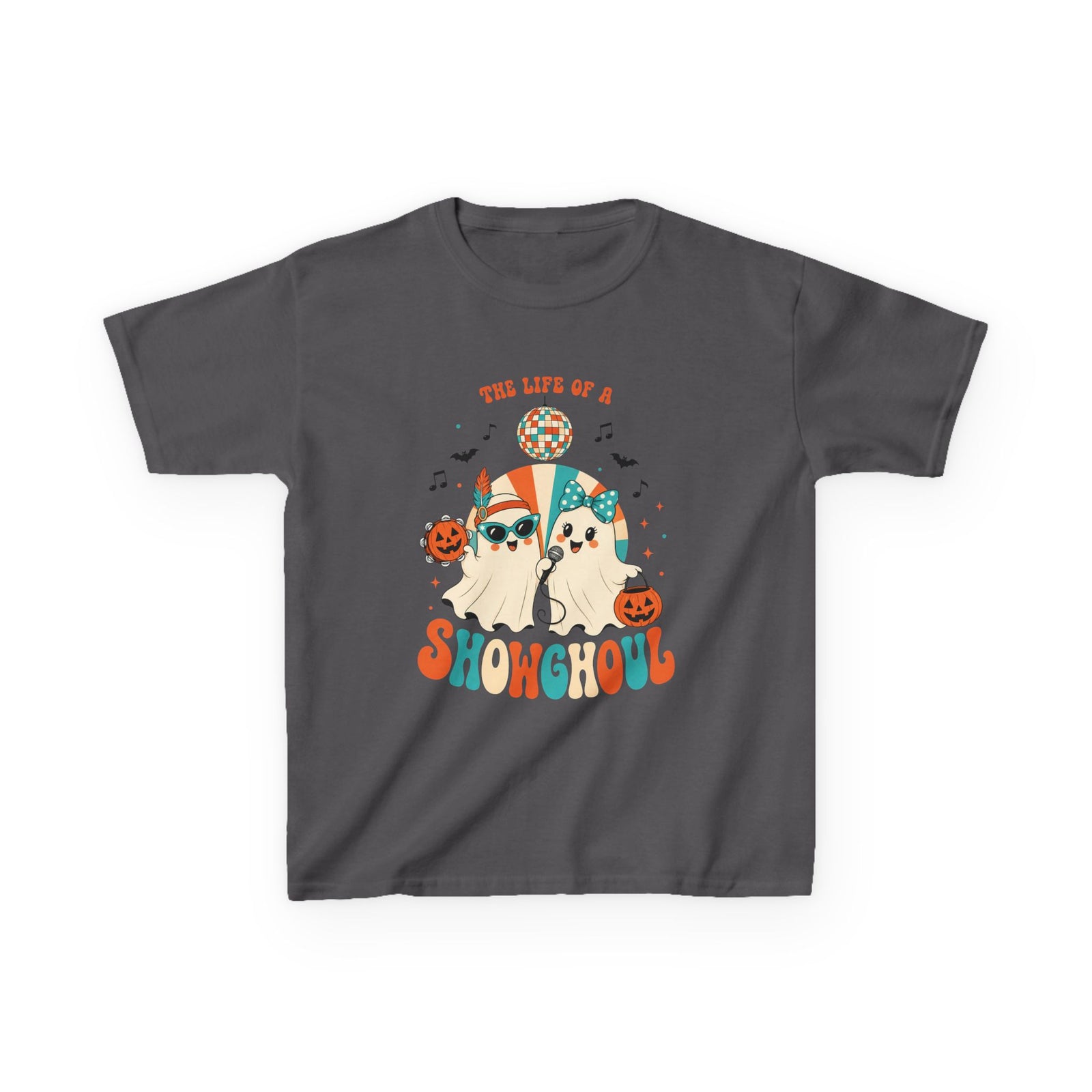 Kids Heavy Cotton Shirt, Halloween Ghost, Life Of The Showghoul funny Halloween