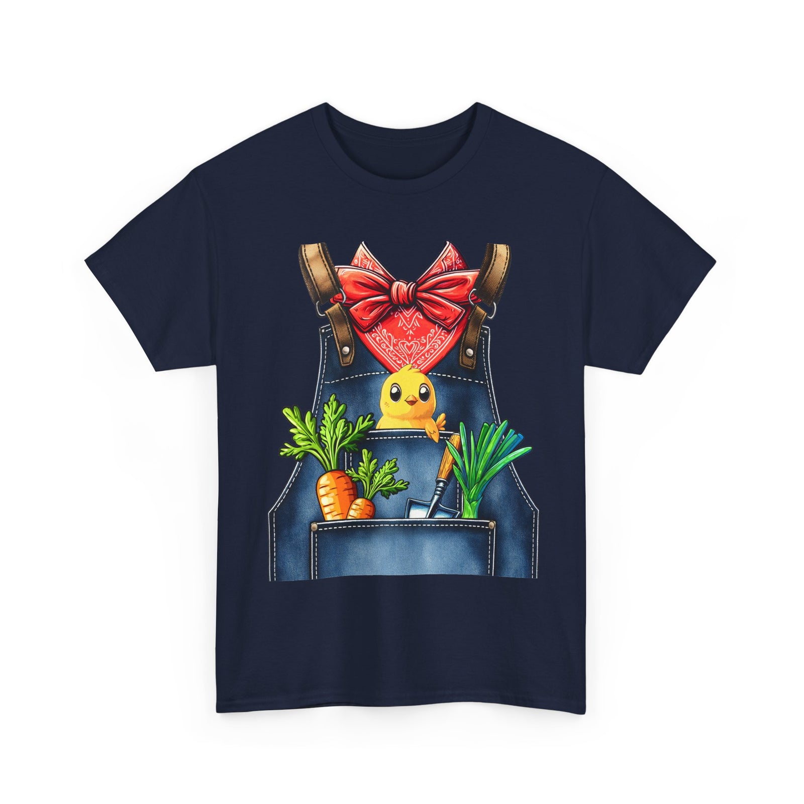 Garden Chick in Overalls T‑Shirt — Spring Gardening - Halloween Pretend I'm A Farmer