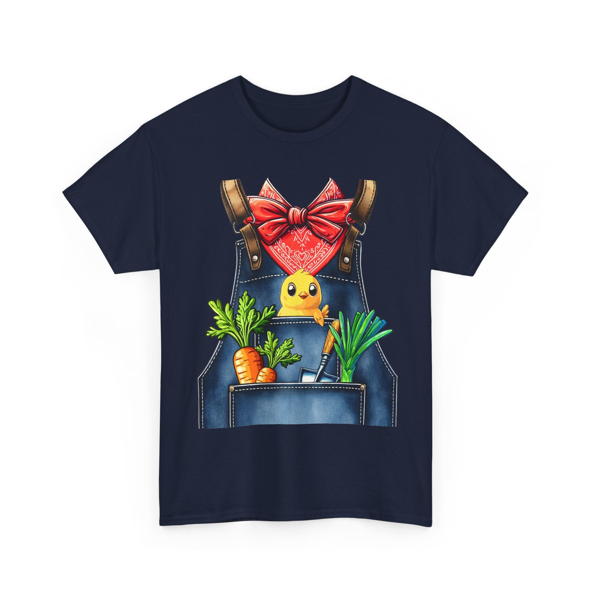 Garden Chick in Overalls T‑Shirt — Spring Gardening - Halloween Pretend I'm A Farmer
