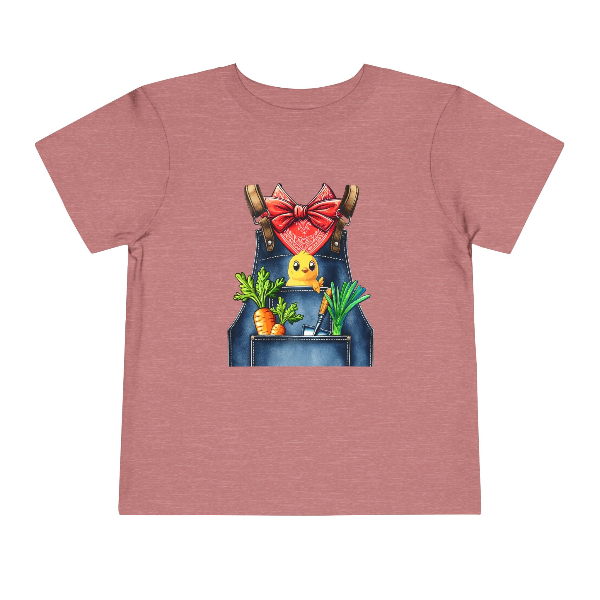 Toddler Tee — Chick in Overalls with Carrots Cute Spring Easter Shirt