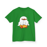 Kids Cotton Shirt, Halloween Ghost Duck, Halloween Costume Tee for Boys & Girls