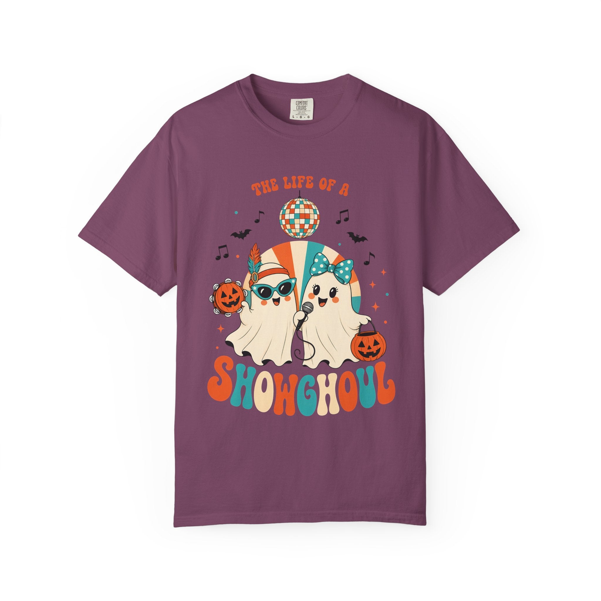 Comfort Color Birthday Shirt, The Life of a Showghoul Halloween Ghost, Funny Halloween shirt