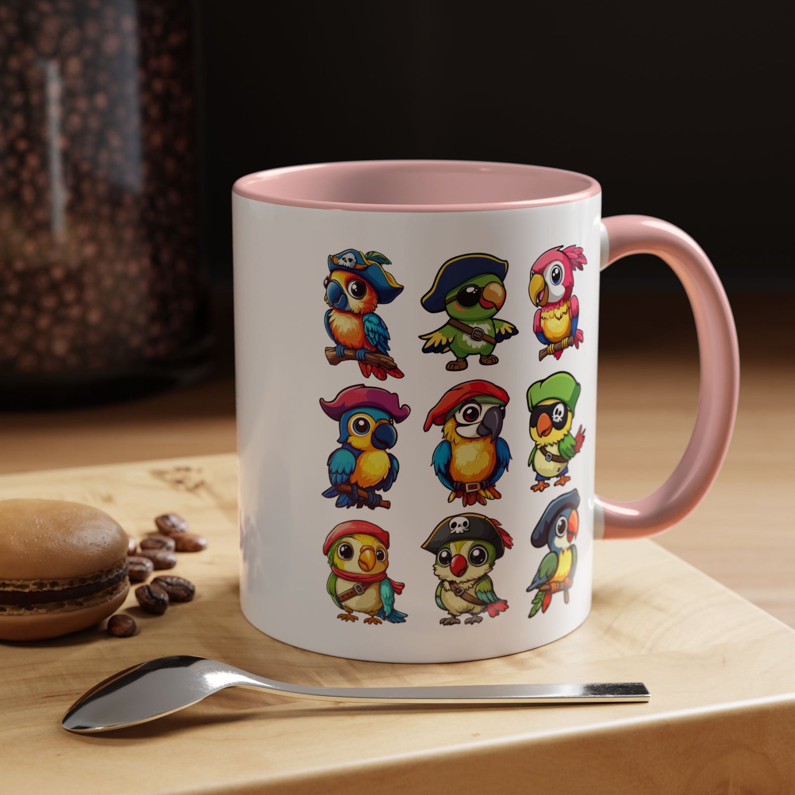 Parrot Pirate Accent Coffee Mug — Cute Halloween Tropical Parrot(11/15oz)