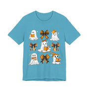 Halloween Ghosts Reading, Funny Halloween Ghost Crew Shirt For Women, Girl, Reading Lover