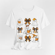 Halloween Ghosts Reading, Funny Halloween Ghost Crew Shirt For Women, Girl, Reading Lover