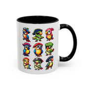 Parrot Pirate Accent Coffee Mug — Cute Halloween Tropical Parrot(11/15oz)