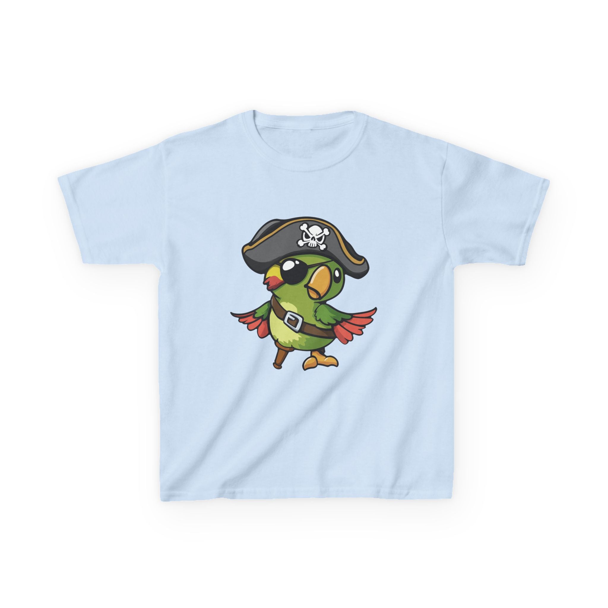 Kids Pirate Parrot T-Shirt — Cute Cartoon Bird Costume Tee for Boys & Girls