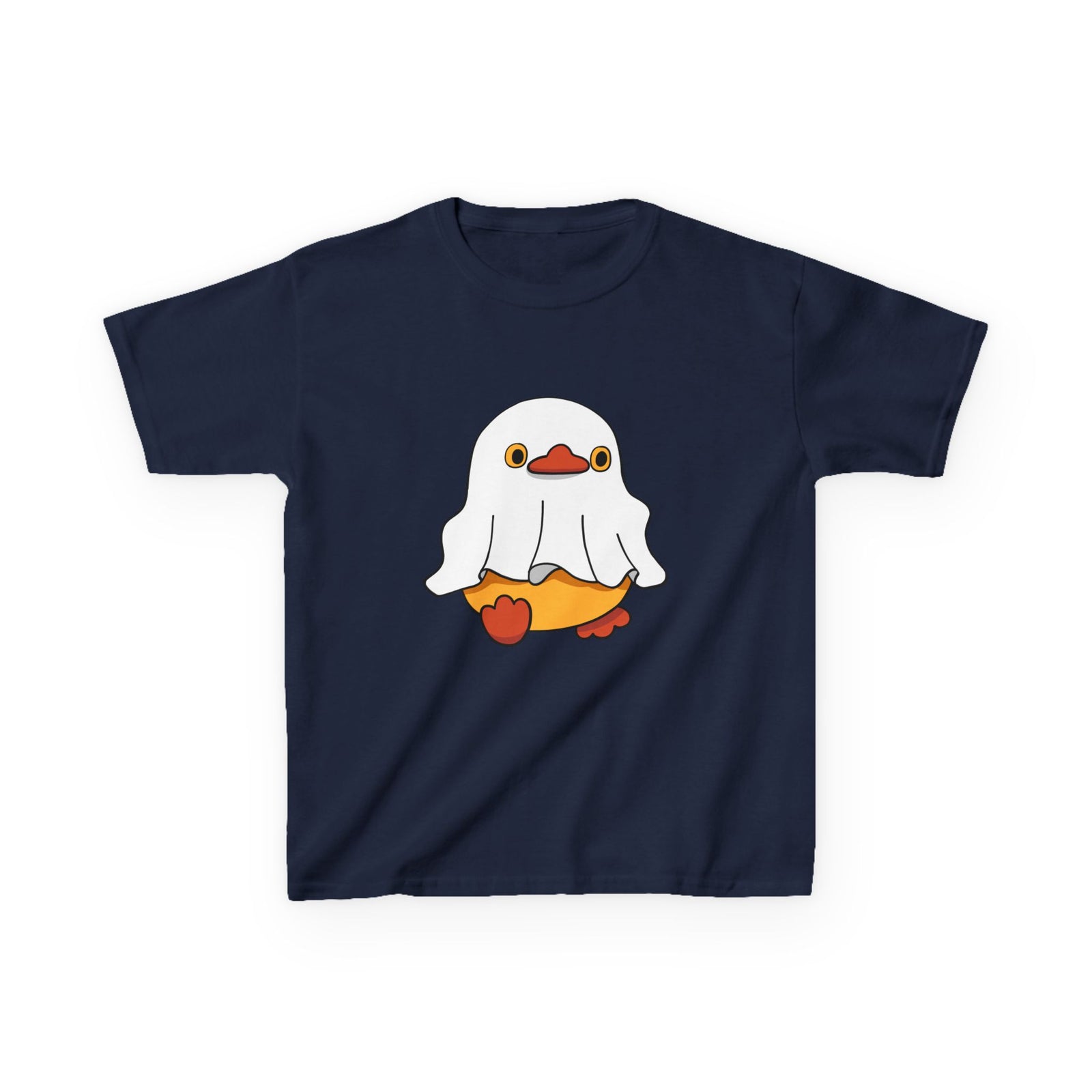 Kids Cotton Shirt, Halloween Ghost Duck, Halloween Costume Tee for Boys & Girls