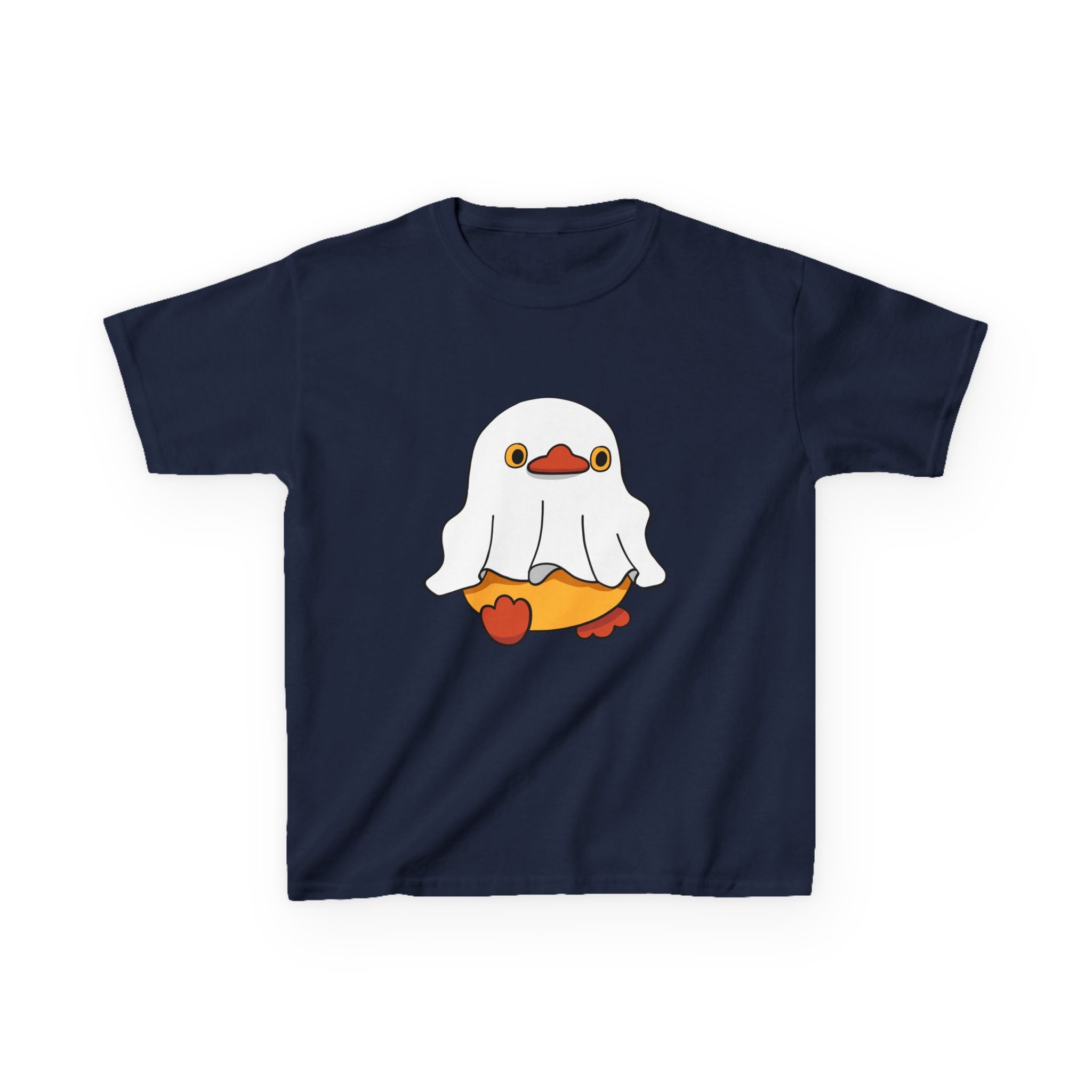 Kids Cotton Shirt, Halloween Ghost Duck, Halloween Costume Tee for Boys & Girls