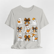 Halloween Ghosts Reading, Funny Halloween Ghost Crew Shirt For Women, Girl, Reading Lover