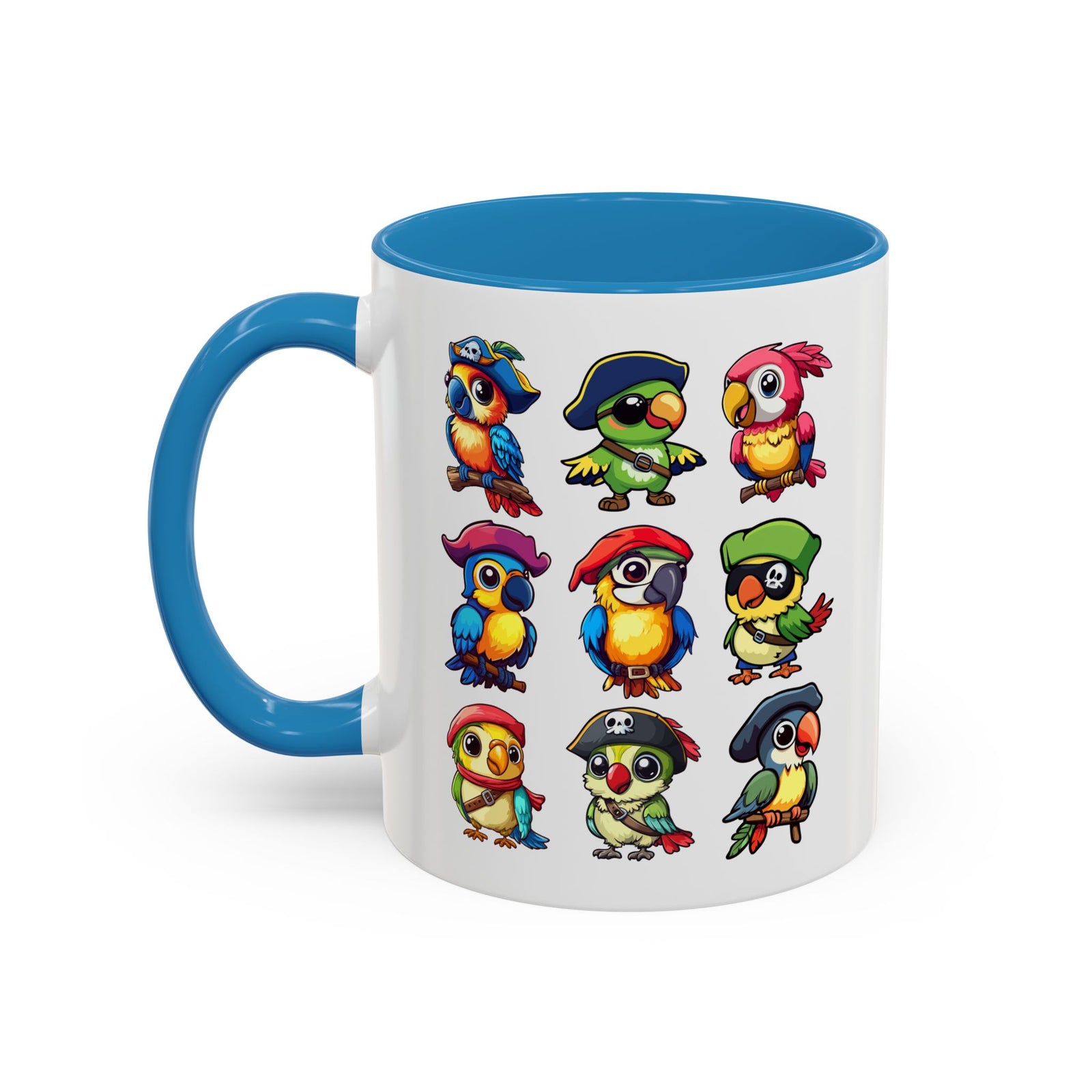 Parrot Pirate Accent Coffee Mug — Cute Halloween Tropical Parrot(11/15oz)