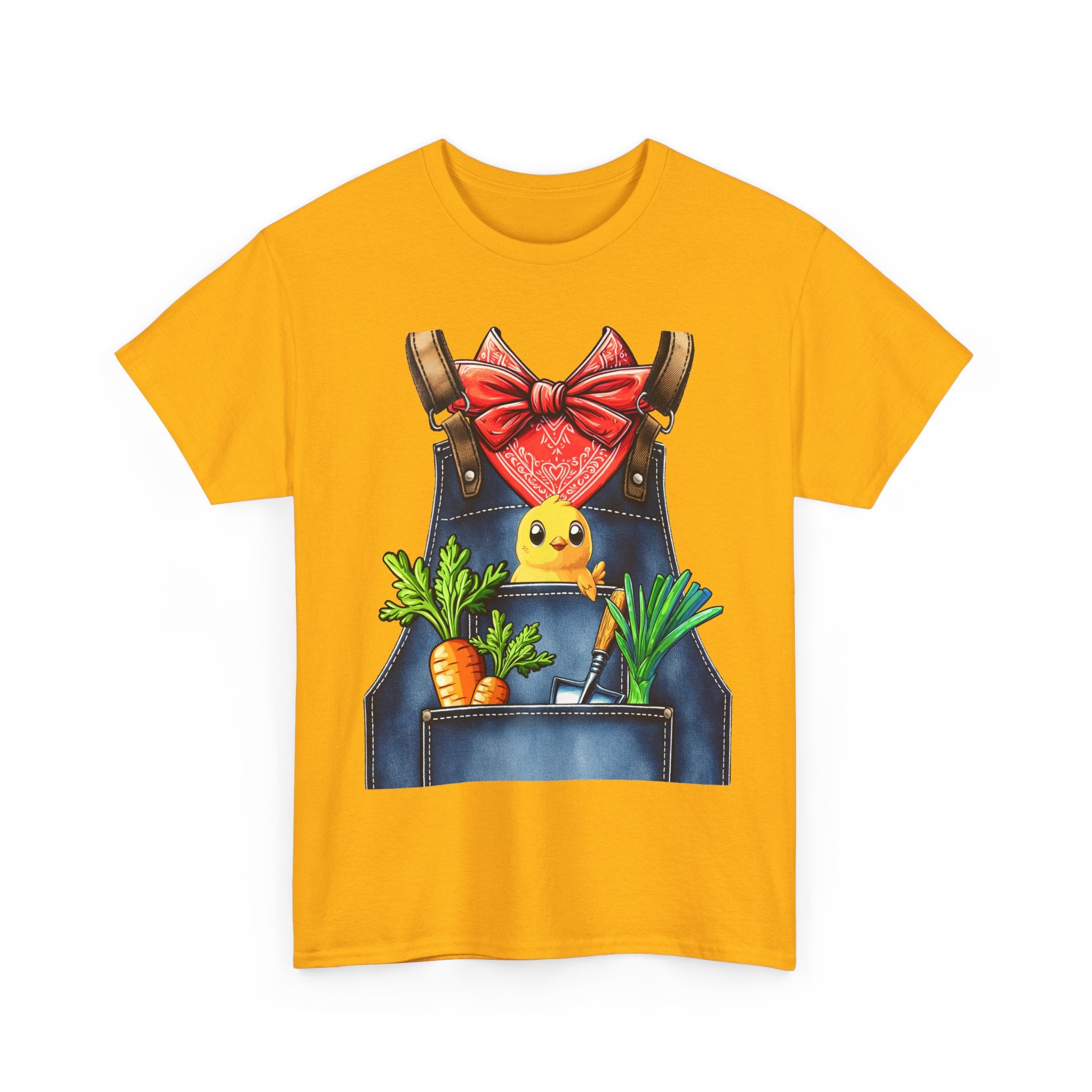 Garden Chick in Overalls T‑Shirt — Spring Gardening - Halloween Pretend I'm A Farmer