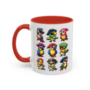 Parrot Pirate Accent Coffee Mug — Cute Halloween Tropical Parrot(11/15oz)