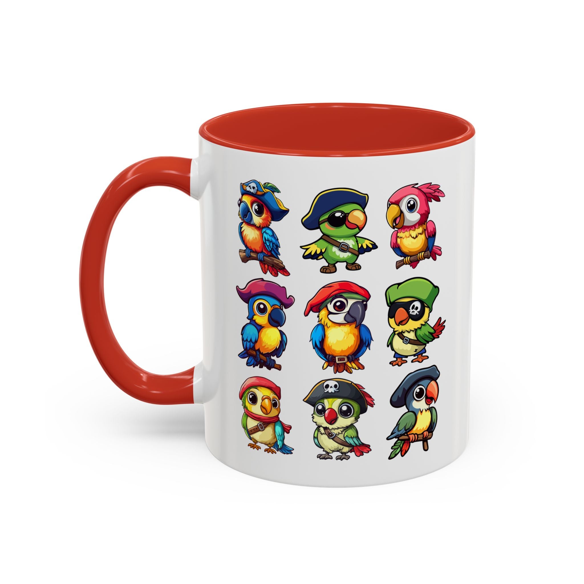 Parrot Pirate Accent Coffee Mug — Cute Halloween Tropical Parrot(11/15oz)