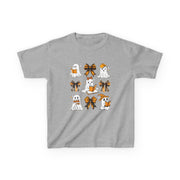 Kids Halloween Ghosts T‑Shirt — Cute Ghosts & Orange Bows Kids Tee