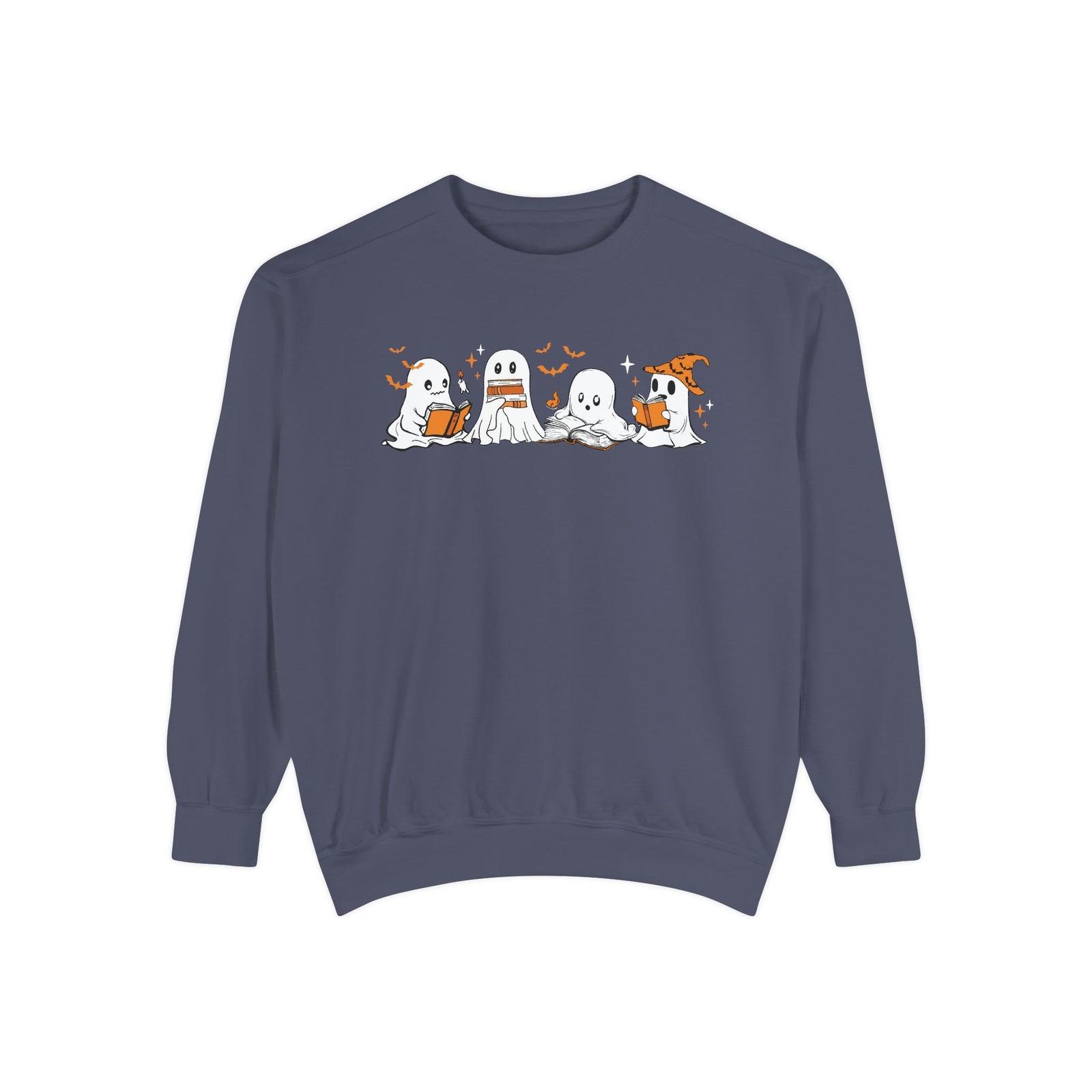 Halloween Ghost Squad Comfort Colors Sweatshirt — Halloween Reading Ghosts
