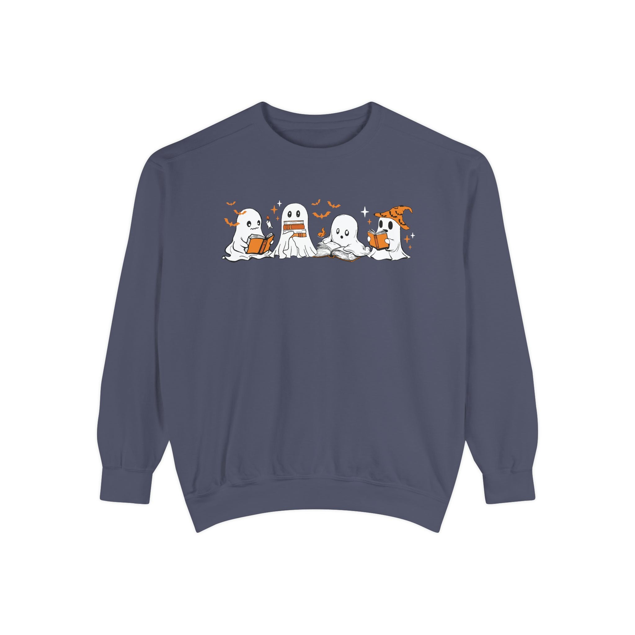 Halloween Ghost Squad Comfort Colors Sweatshirt — Halloween Reading Ghosts