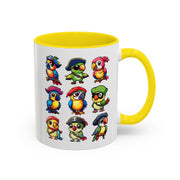 Parrot Pirate Accent Coffee Mug — Cute Halloween Tropical Parrot(11/15oz)