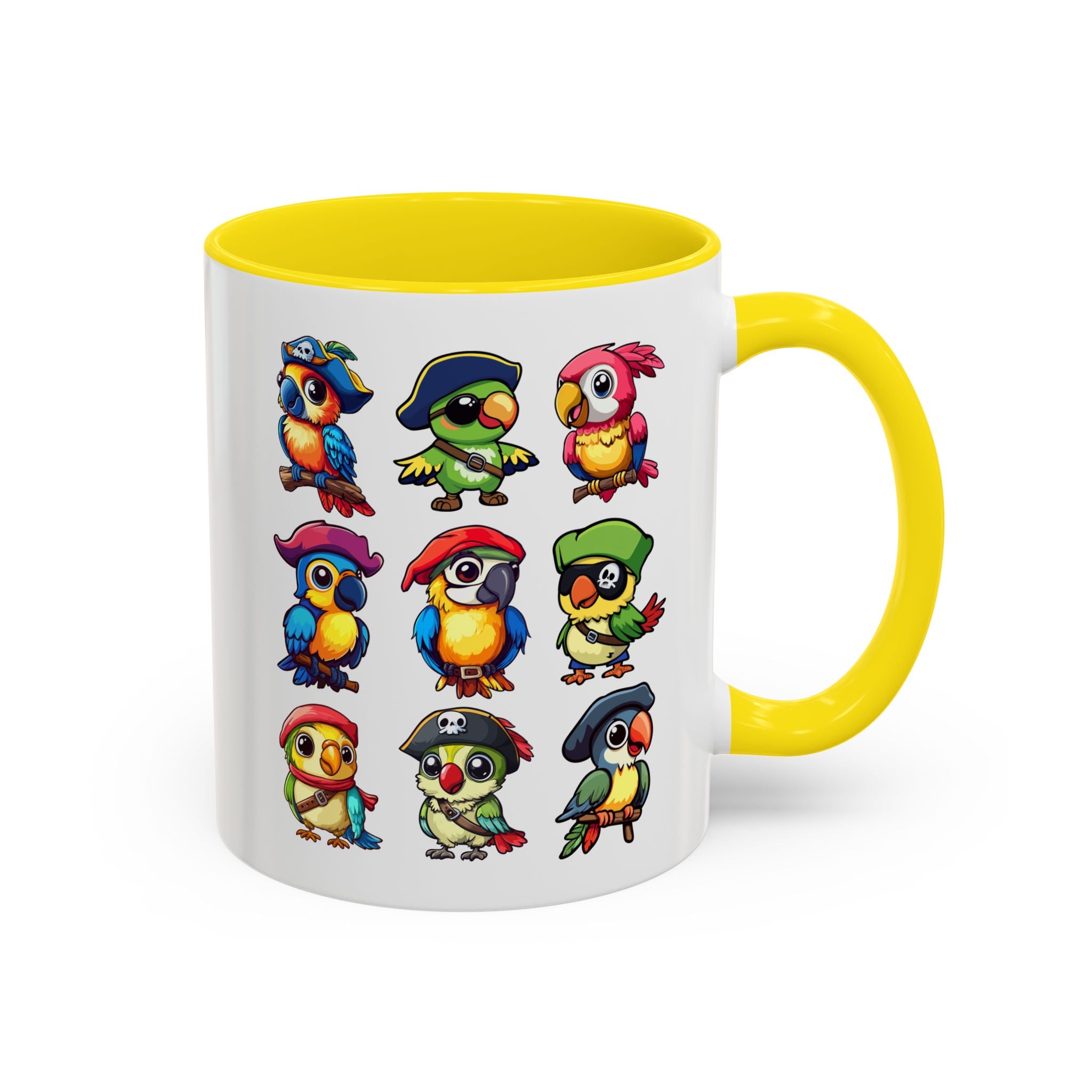 Parrot Pirate Accent Coffee Mug — Cute Halloween Tropical Parrot(11/15oz)