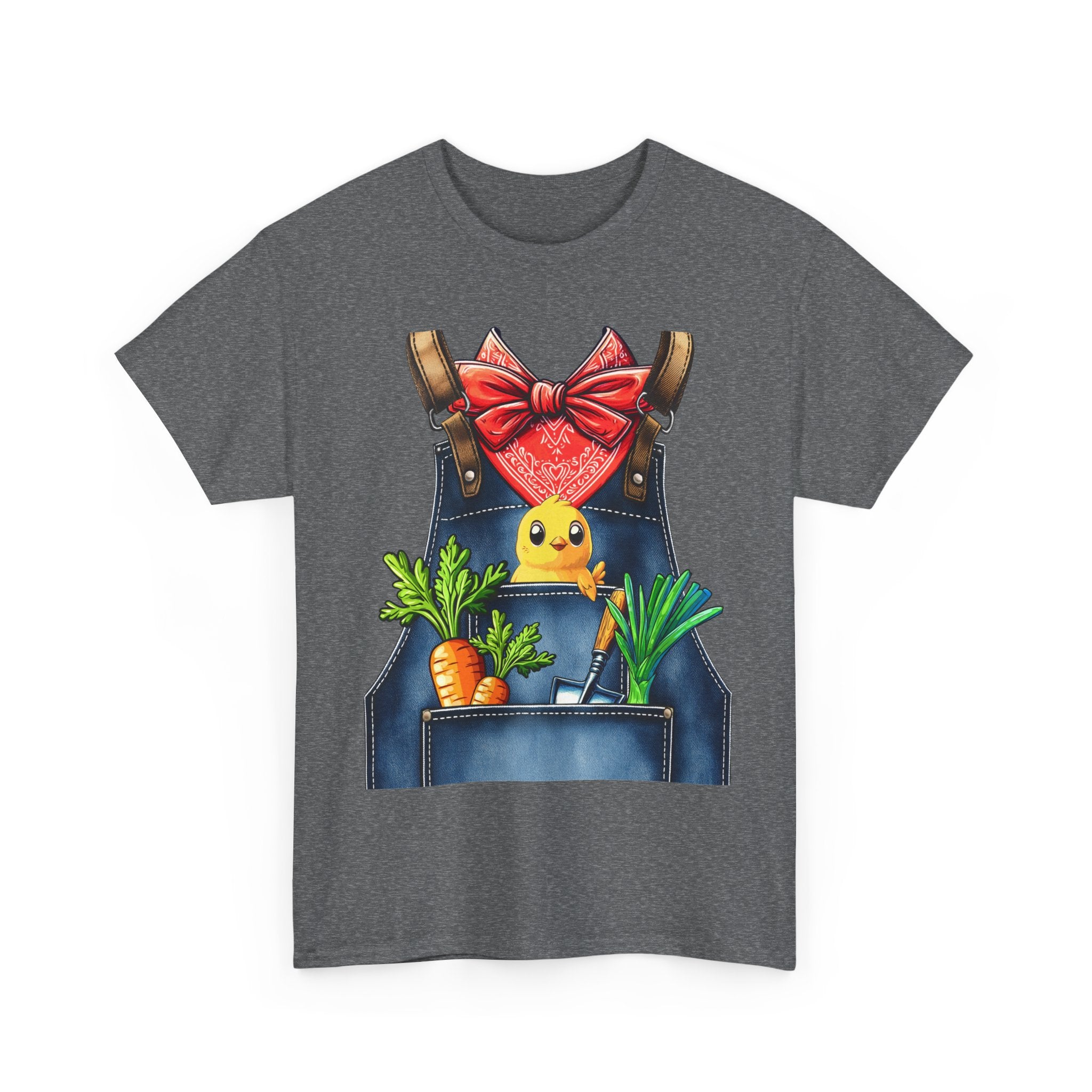 Garden Chick in Overalls T‑Shirt — Spring Gardening - Halloween Pretend I'm A Farmer