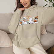 Ghosts Reading Hoodie, Cute Halloween Book Club Cotton Sweatshirt